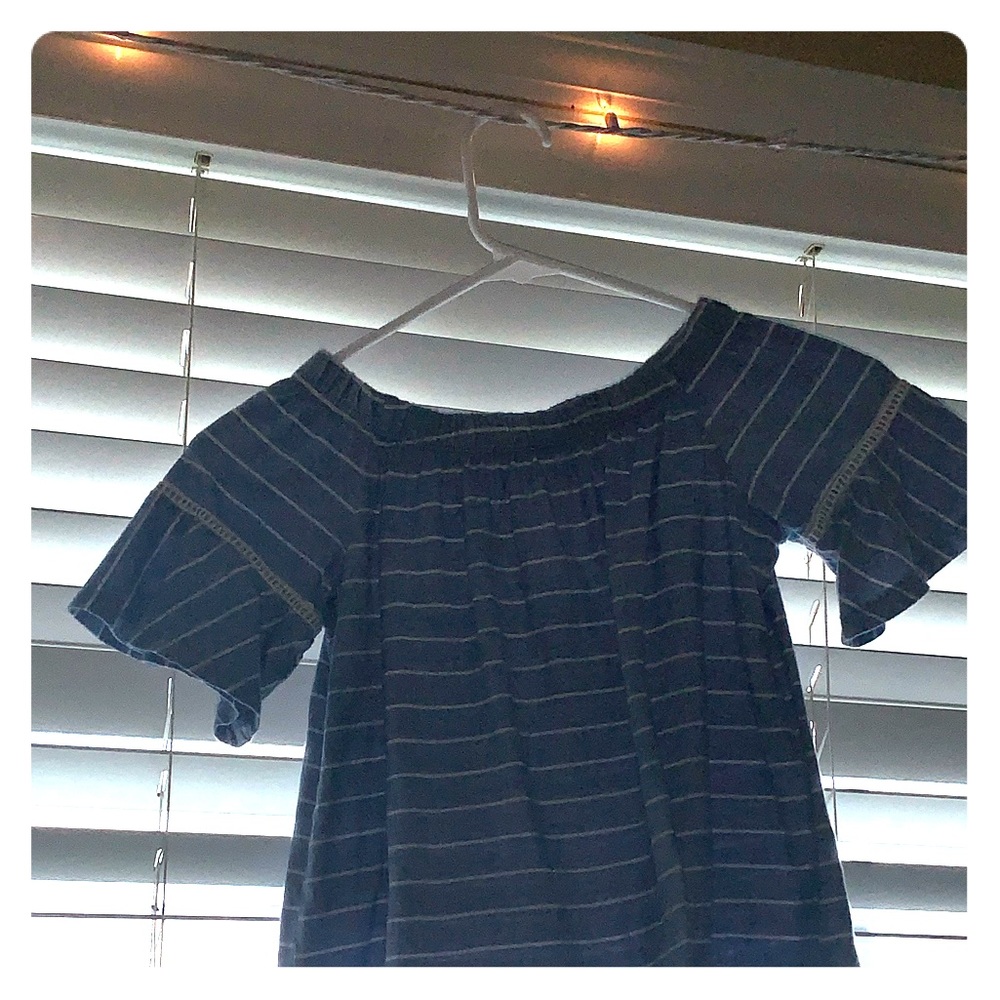 A off the shoulder shirt